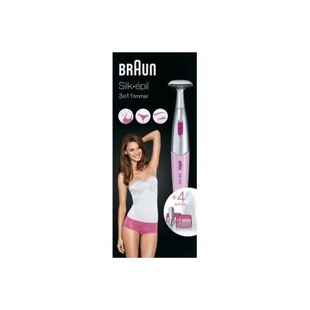 Braun Silk-pil FG 1100 Bikiniline Trimmer - Sleek Pink Design for Effortless Grooming
